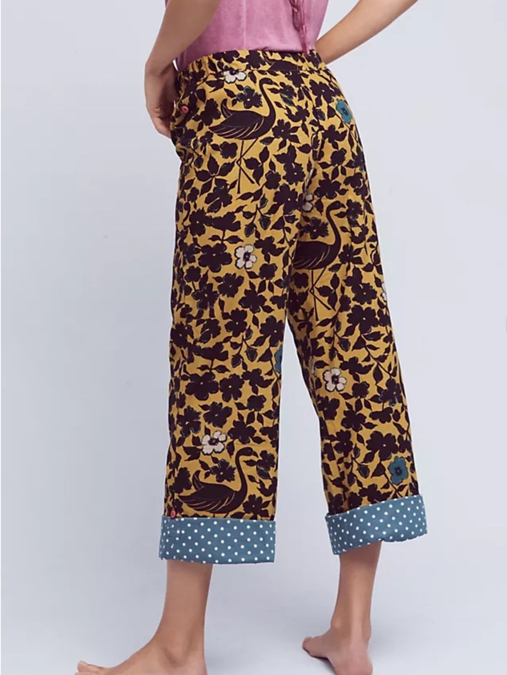Anthropologie Lilka Birdsong Pajama Bottoms Size M EUC - Picture 2 of 7